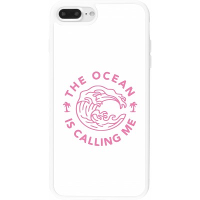 Coque iPhone 7 Plus / 8 Plus - Silicone rigide blanc The Ocean is calling me