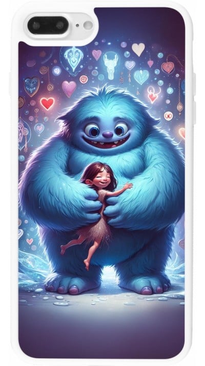 Coque iPhone 7 Plus / 8 Plus - Silicone rigide blanc Valentine 2024 Fluffy Love