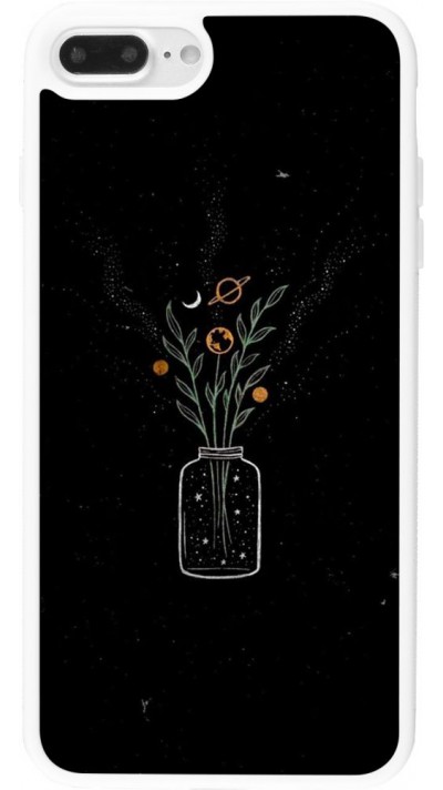 Coque iPhone 7 Plus / 8 Plus - Silicone rigide blanc Vase black