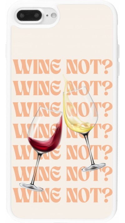 iPhone 7 Plus / 8 Plus Case Hülle - Silikon weiss Wine not