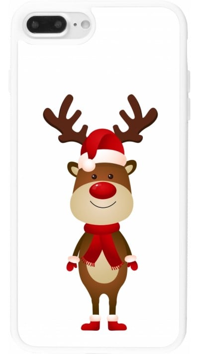Coque iPhone 7 Plus / 8 Plus - Silicone rigide blanc Christmas 22 reindeer