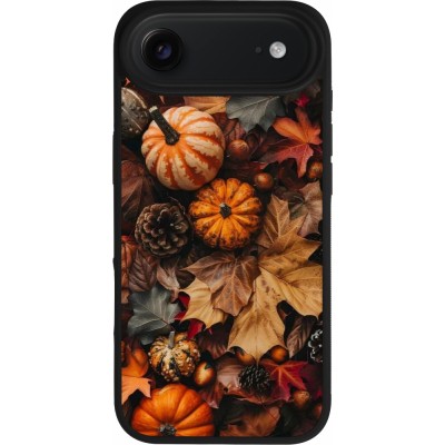 Coque iPhone Air - Silicone rigide noir Autumn 25 Pumpkin