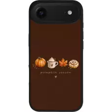 Coque iPhone Air - Silicone rigide noir Autumn 26 Pumpkin season