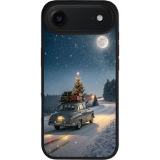 Coque iPhone Air - Silicone rigide noir Christmas 25 Car with Tree Xmas