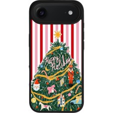 Coque iPhone Air - Silicone rigide noir Christmas 25 Happy Holiday