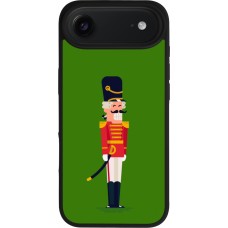 Coque iPhone Air - Silicone rigide noir Christmas 25 Nutcracker Green