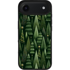 Coque iPhone Air - Silicone rigide noir Christmas 25 Pattern Xmas Tree