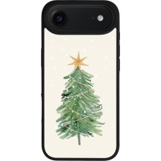 Coque iPhone Air - Silicone rigide noir Christmas 25 Sketch Tree