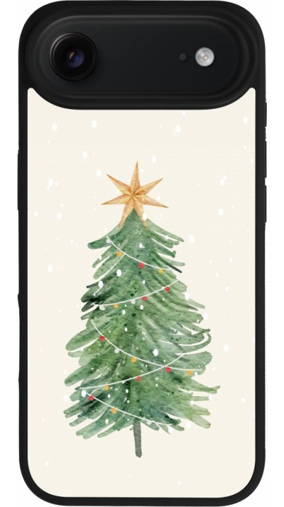 Coque iPhone Air - Silicone rigide noir Christmas 25 Sketch Tree