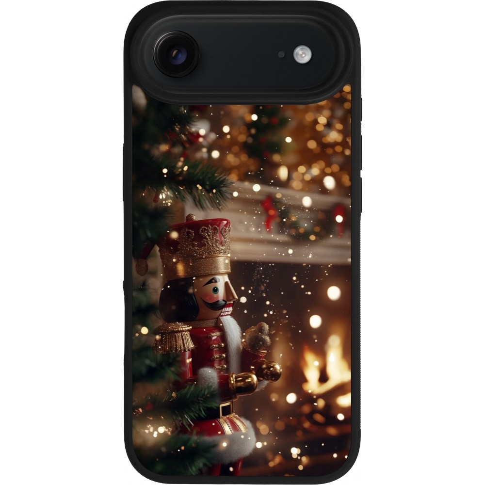 Coque iPhone Air - Silicone rigide noir Christmas 25 Xmas Nutcracker