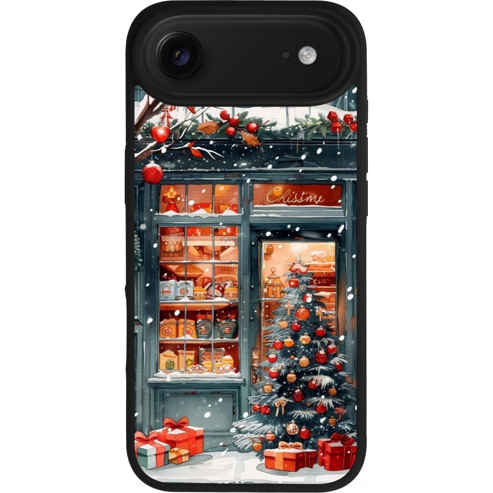 Coque iPhone Air - Silicone rigide noir Christmas 25 Xmas Shop