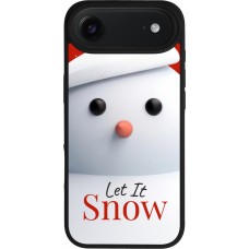Coque iPhone Air - Silicone rigide noir Christmas 25 Xmas Snowman