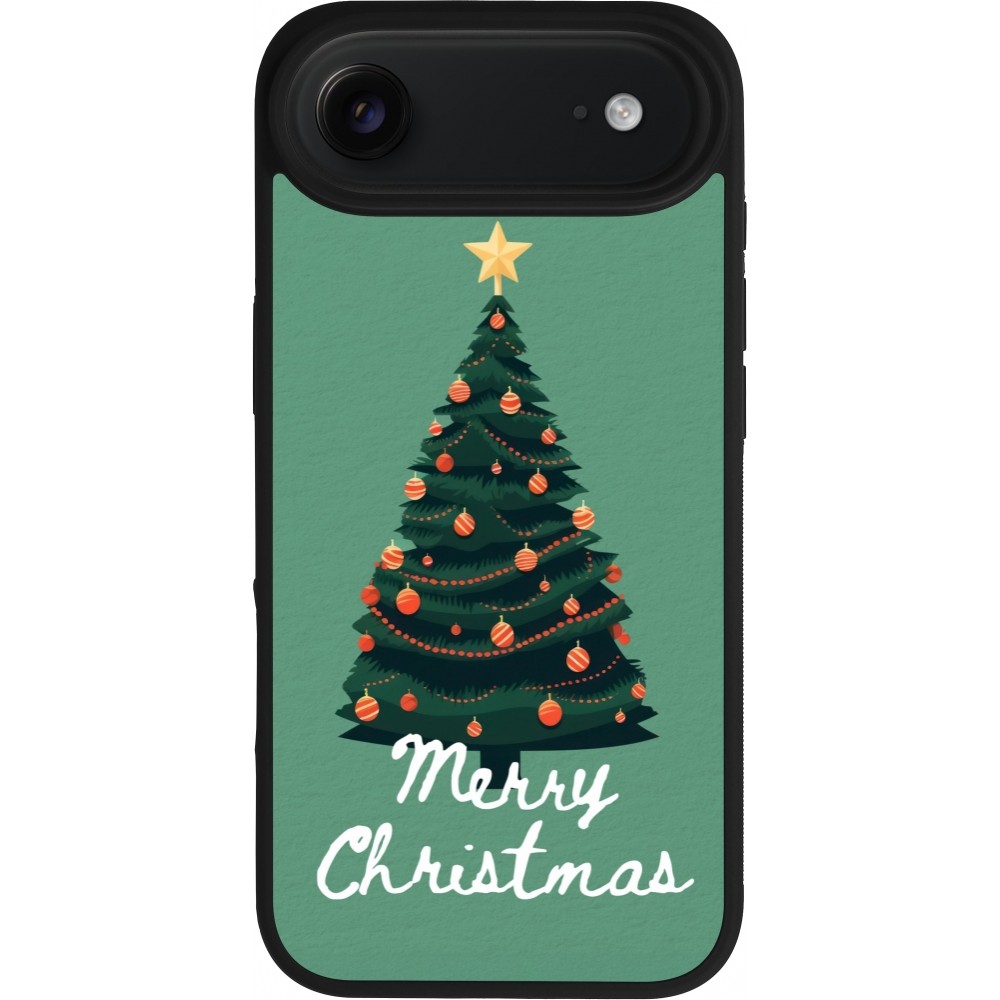 Coque iPhone Air - Silicone rigide noir Christmas 25 Xmas Tree