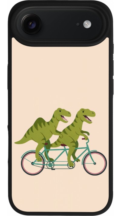 iPhone Air Case Hülle - Silikon schwarz Dinosaurs on bikes 2026