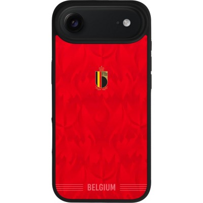 iPhone Air Case Hülle - Silikon schwarz Belgien 2026 personalisierbares Fussballtrikot