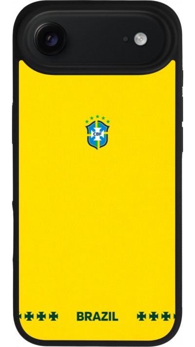 iPhone Air Case Hülle - Silikon schwarz Brasilien 2026 personalisierbares Fussballtrikot
