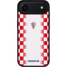 iPhone Air Case Hülle - Silikon schwarz Kroatien 2026 personalisierbares Fussballtrikot