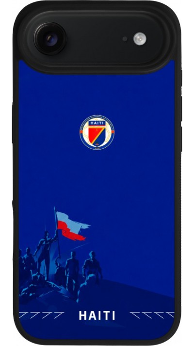 iPhone Air Case Hülle - Silikon schwarz Haiti 2026 personalisierbares Fussballtrikot