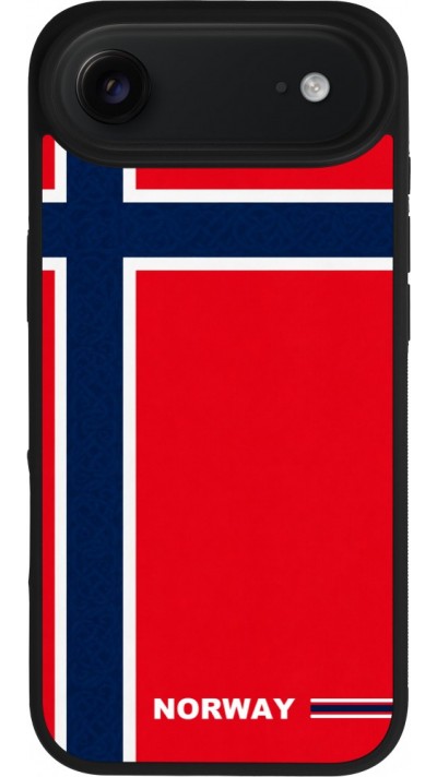 iPhone Air Case Hülle - Silikon schwarz Norwegen 2026 personalisierbares Fussballtrikot