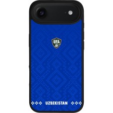 iPhone Air Case Hülle - Silikon schwarz Usbekistan 2026 personalisierbares Fussballtrikot