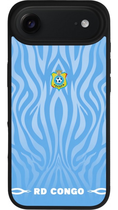iPhone Air Case Hülle - Silikon schwarz Demokratische Republik Kongo 2026 personalisierbares Fussballtrikot