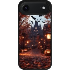 iPhone Air Case Hülle - Silikon schwarz Halloween 2025 Haunted house