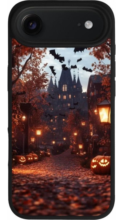 Coque iPhone Air - Silicone rigide noir Halloween 2025 Haunted house Coque iPhone Air - Silicone rigide noir Halloween 2025 Haunted house