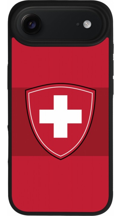 Coque iPhone Air - Silicone rigide noir Hockey World Championship Ecusson Suisse