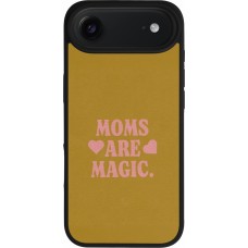 Coque iPhone Air - Silicone rigide noir Mom 2026 Are Magic