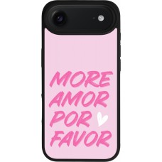 iPhone Air Case Hülle - Silikon schwarz More amor porfavor
