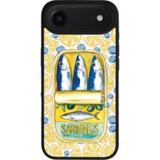 Coque iPhone Air - Silicone rigide noir Sardines in oil 2026
