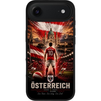 iPhone Air Case Hülle - Silikon schwarz Fussball Österreich splash 2026