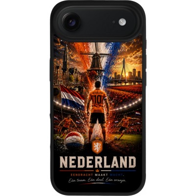 iPhone Air Case Hülle - Silikon schwarz Fussball Niederlande splash 2026