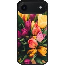 iPhone Air Case Hülle - Silikon schwarz Bouquet of tulips 2026