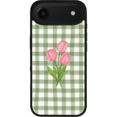 iPhone Air Case Hülle - Silikon schwarz Green vichy tulips 2026