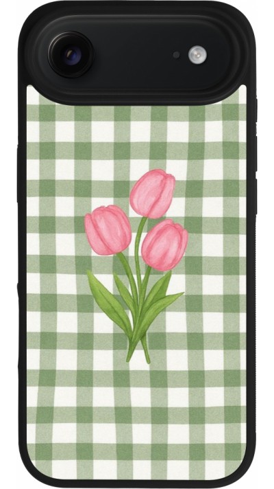 iPhone Air Case Hülle - Silikon schwarz Green vichy tulips 2026
