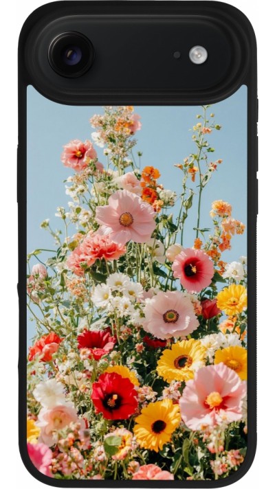 iPhone Air Case Hülle - Silikon schwarz Spring flowers 2026