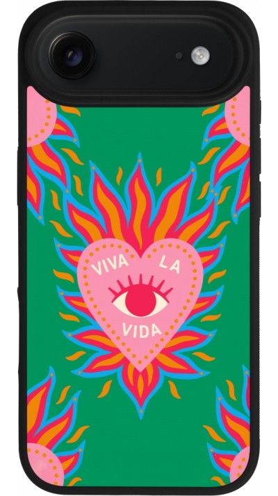 Coque iPhone Air - Silicone rigide noir Viva la vida 2026