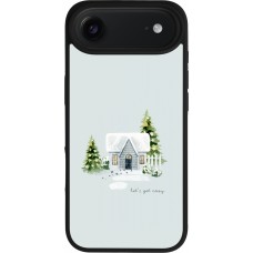 Coque iPhone Air - Silicone rigide noir Winter 25 Cosy House