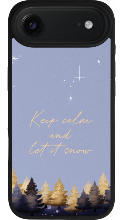 Coque iPhone Air - Silicone rigide noir Winter 25 Winter illustration of trees