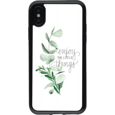 Coque iPhone X / Xs - Gel noir Enjoy the little things