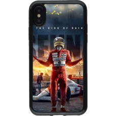 Coque iPhone X / Xs - Gel noir Senna The King of Rain