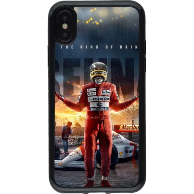 Coque iPhone X / Xs - Gel noir Senna The King of Rain