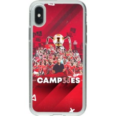 Coque iPhone X / Xs - Gel transparent Benfica Campeoes 2023