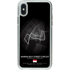 Coque iPhone X / Xs - Gel transparent F1 Track 2025 Singapore