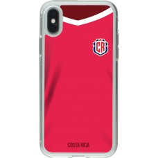 iPhone X / Xs Case Hülle - Gummi transparent Costa Rica 2022 personalisierbares Fussballtrikot