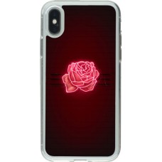 iPhone X / Xs Case Hülle - Gummi transparent Spring 23 neon rose