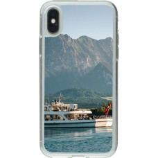 Coque iPhone X / Xs - Gel transparent Fête Nationale Suisse Bateau Leman