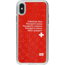 Hülle iPhone X / Xs - Gummi transparent Swiss Passport