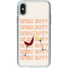 iPhone X / Xs Case Hülle - Gummi transparent Wine not